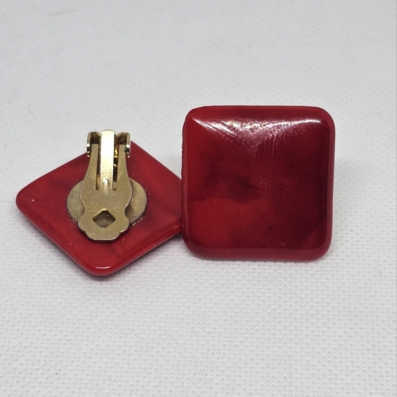 Vintage Native American Handmade Genuine Red Coral Stud Earrings. - Picture 3 of 6